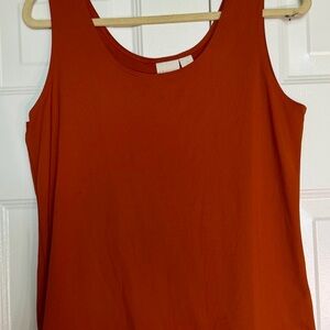 Chico's Burnt Orange  Microfiber Contemporary Basic Knit Tank Size 2